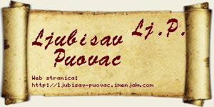 Ljubisav Puovac vizit kartica